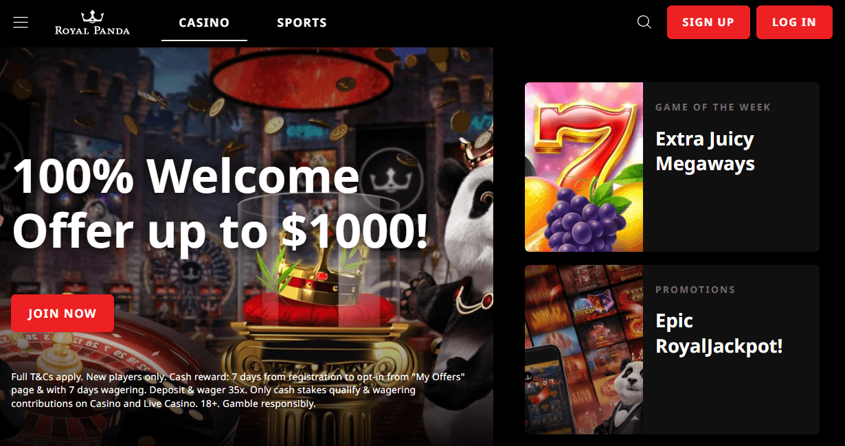 Royal Panda Casino Bonus