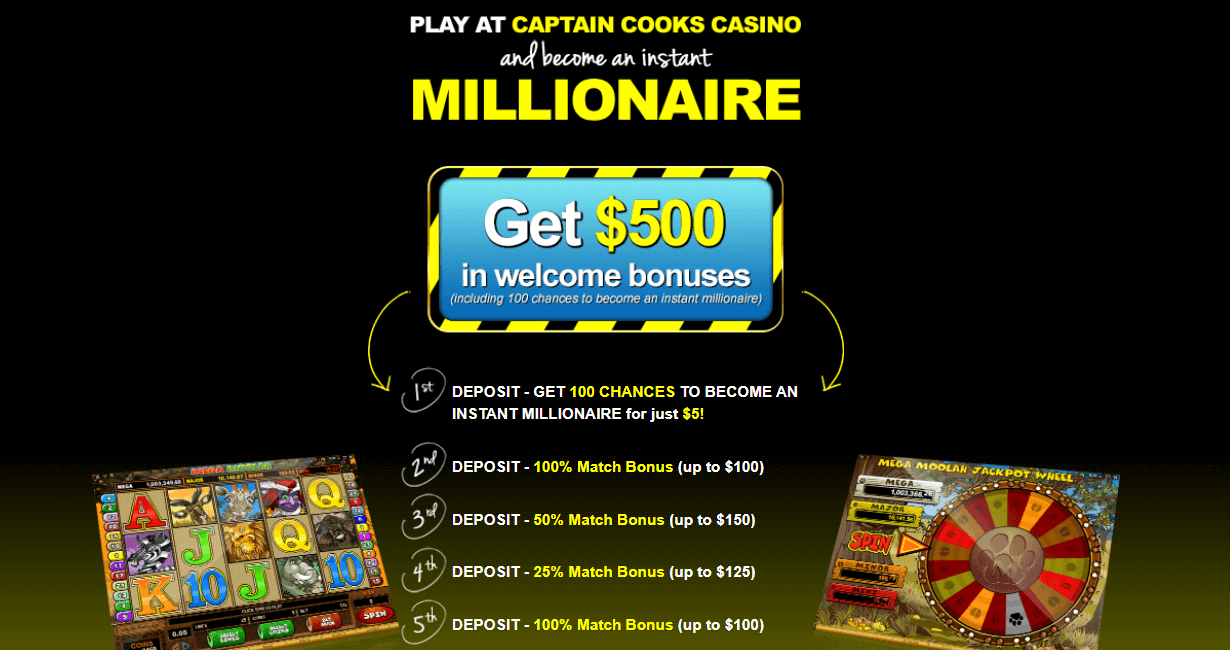 Captain Cooks Casino Promotions