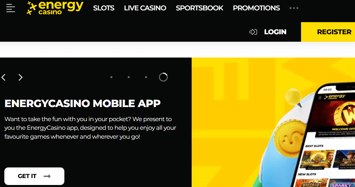 Energy Casino Mobile App