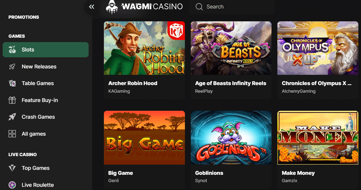 Wagmi Casino Games