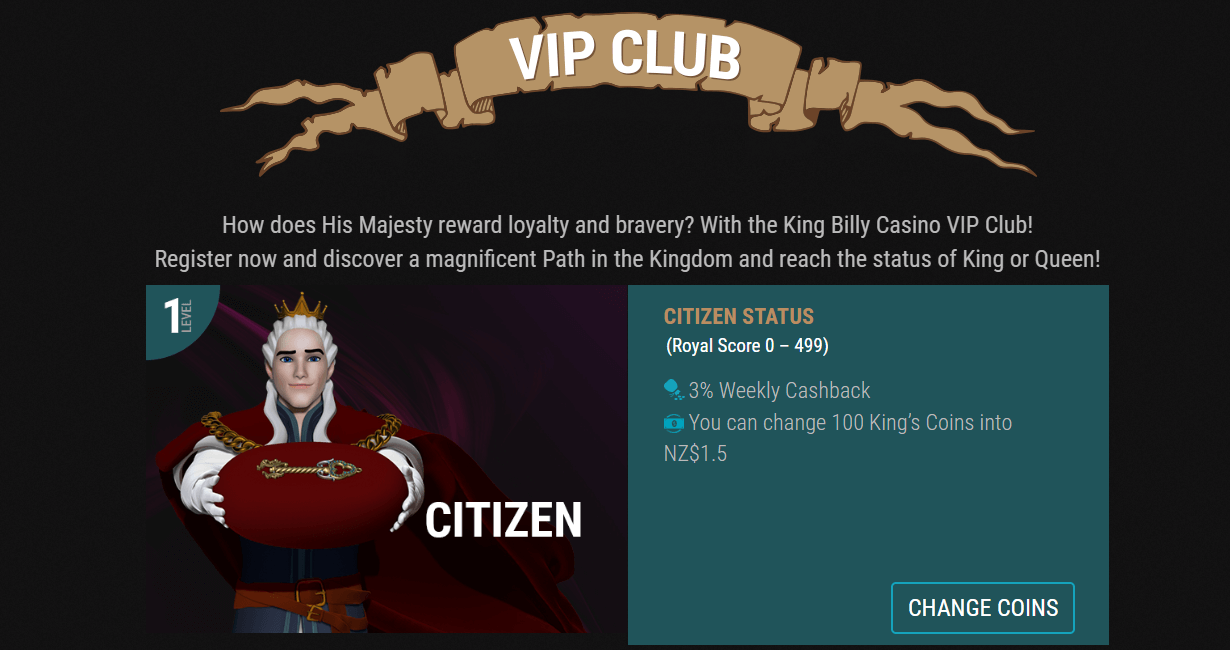 King Billy VIP Club