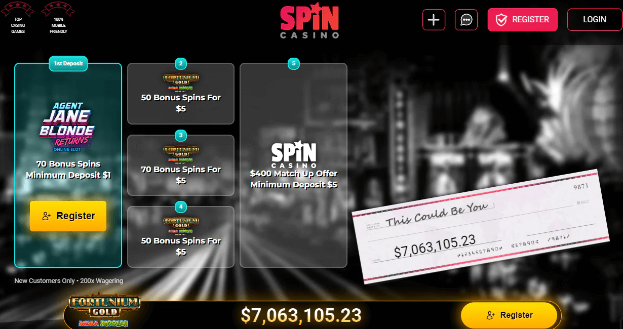 Spin Casino 1 Deposit Bonus